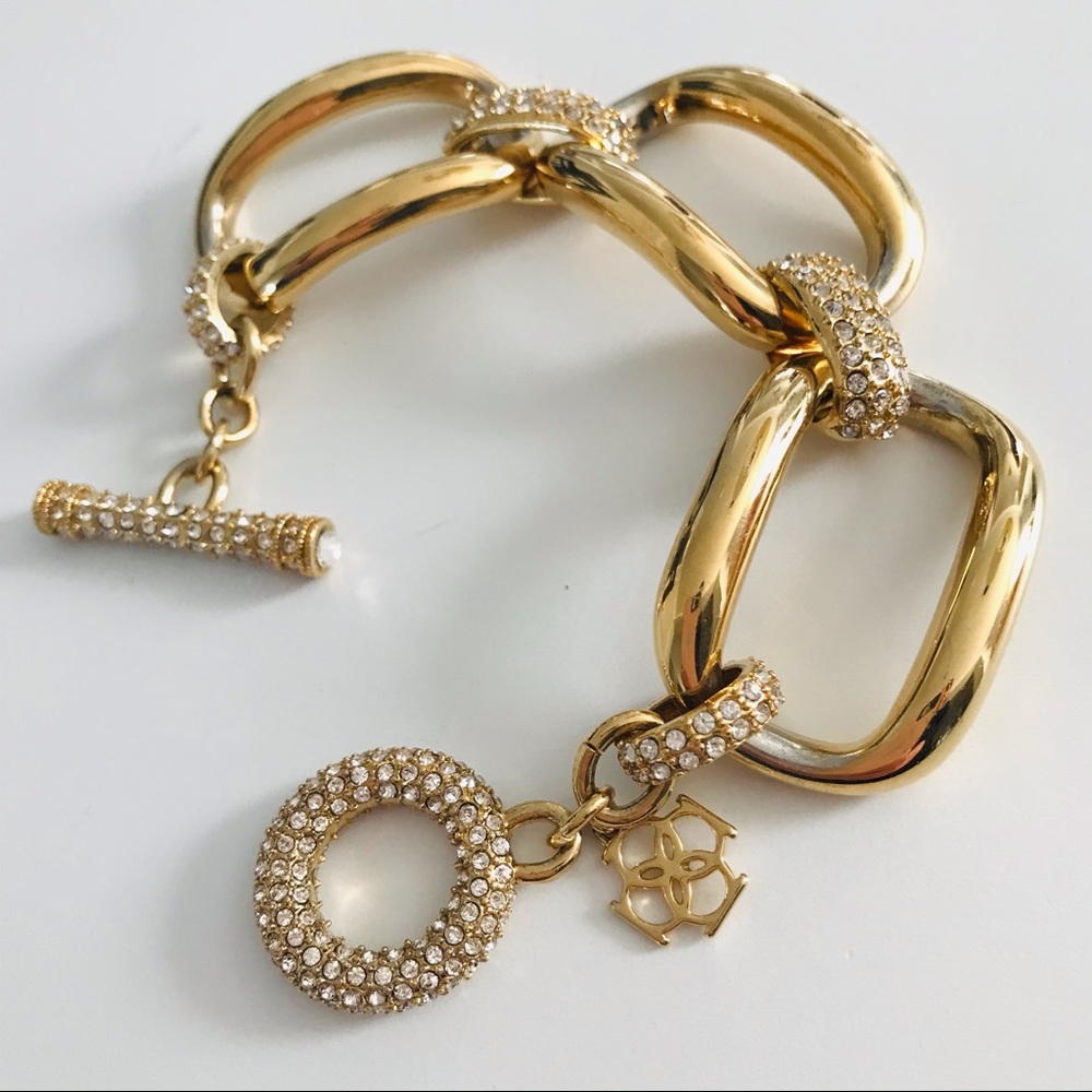 Gorgeous ~ Heavy Gold Statement Bracelet - image 2
